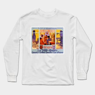 Vintage Travel Poster Belgium Bruges 1911 Long Sleeve T-Shirt